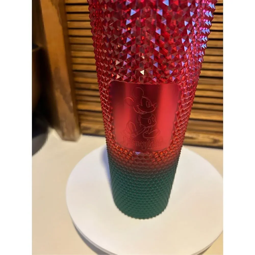 Disney Starbucks Travel Tumbler - Christmas 2022 Red And Green